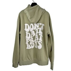 BARSTOOL SPORTS Merch Men's Quality Tan/Olive Cute/Trendy/Quote Graphic Hoodie L